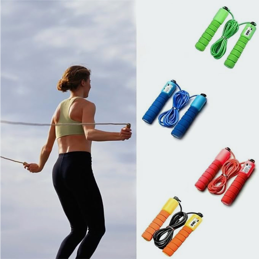 Jump Rope Jumping Rope 2.4m Adjustable Fast Counting Jump Rope Exercise Equipment With A Counter Jump Ropes For Fitness For Women
