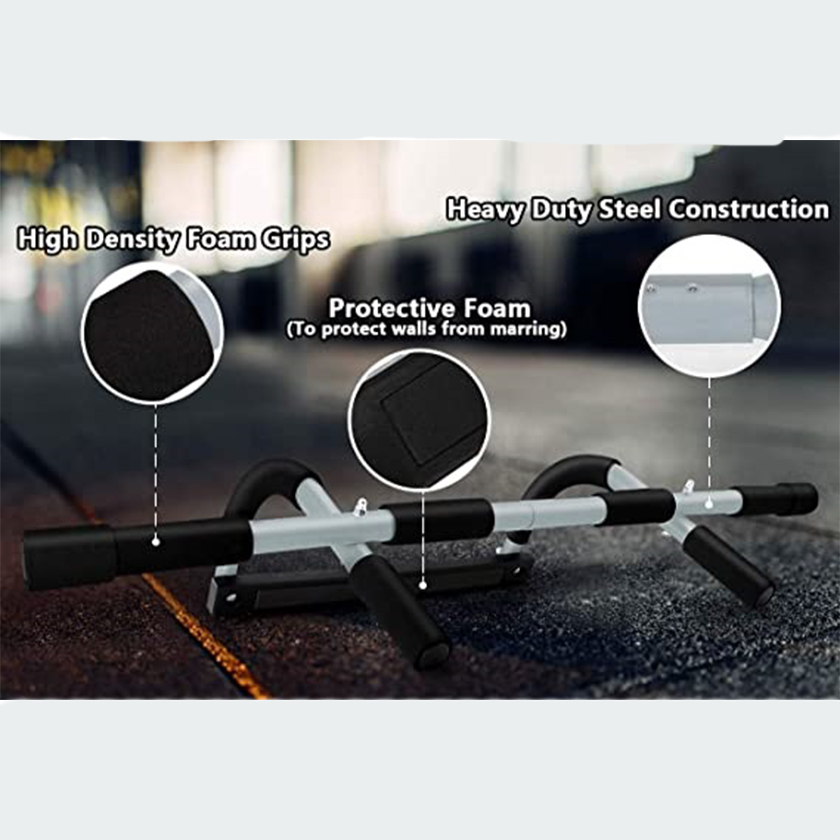 Doorway Pull Up Bar, Strength Training Pull-up Door Frame Bars, Total Upper Body Workout Bar for Doorway with Foam Grips, Chin Up Bar without Screws, Fitness Exercise for Home - Image 3
