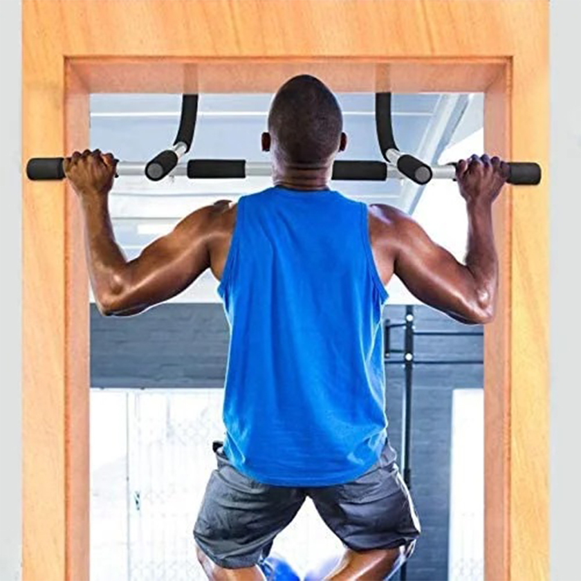 Doorway Pull Up Bar, Strength Training Pull-up Door Frame Bars, Total Upper Body Workout Bar for Doorway with Foam Grips, Chin Up Bar without Screws, Fitness Exercise for Home - Image 4