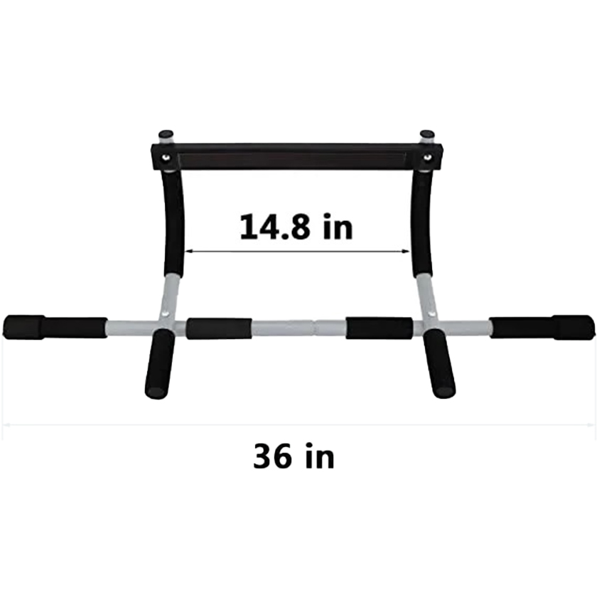 Doorway Pull Up Bar, Strength Training Pull-up Door Frame Bars, Total Upper Body Workout Bar for Doorway with Foam Grips, Chin Up Bar without Screws, Fitness Exercise for Home - Image 5