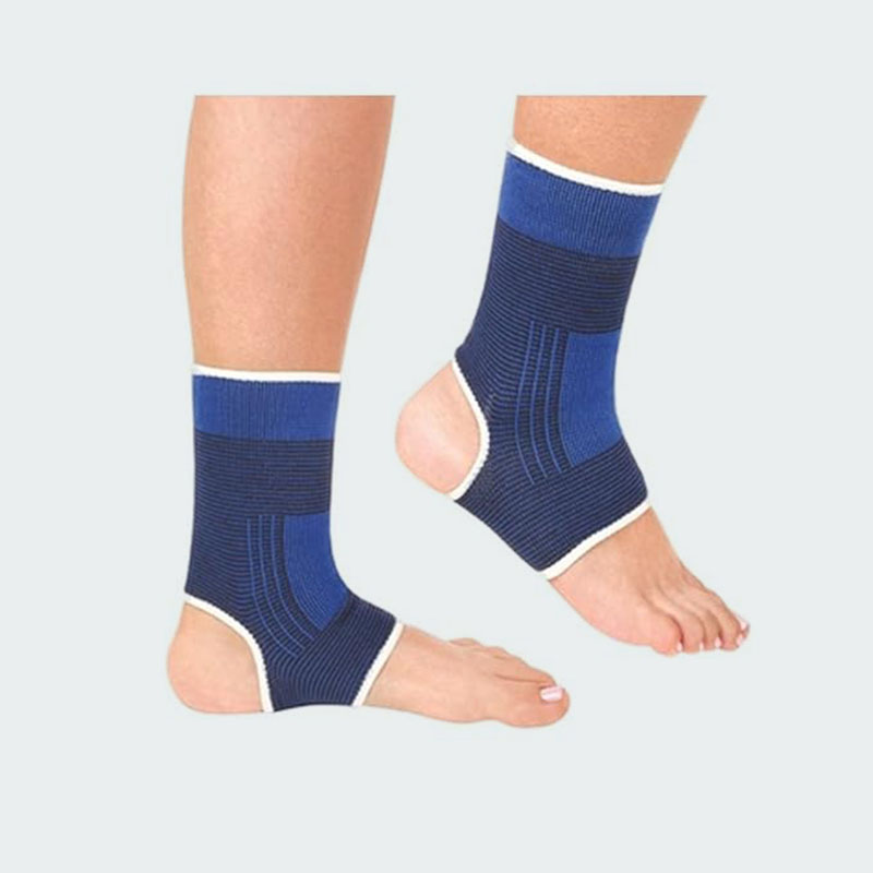 PU Health Physiotherapy Ankle Support Compression Therapy Anklets for Athletes, Blue, 1 Pounds