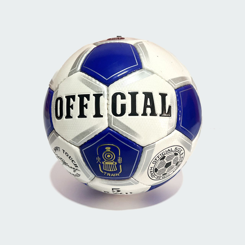 Official Blue and White Hand-Sewn Soccer Ball, Size 5