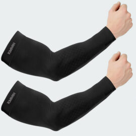 KMMIN UV Protection Compression Arm Sleeves - Black