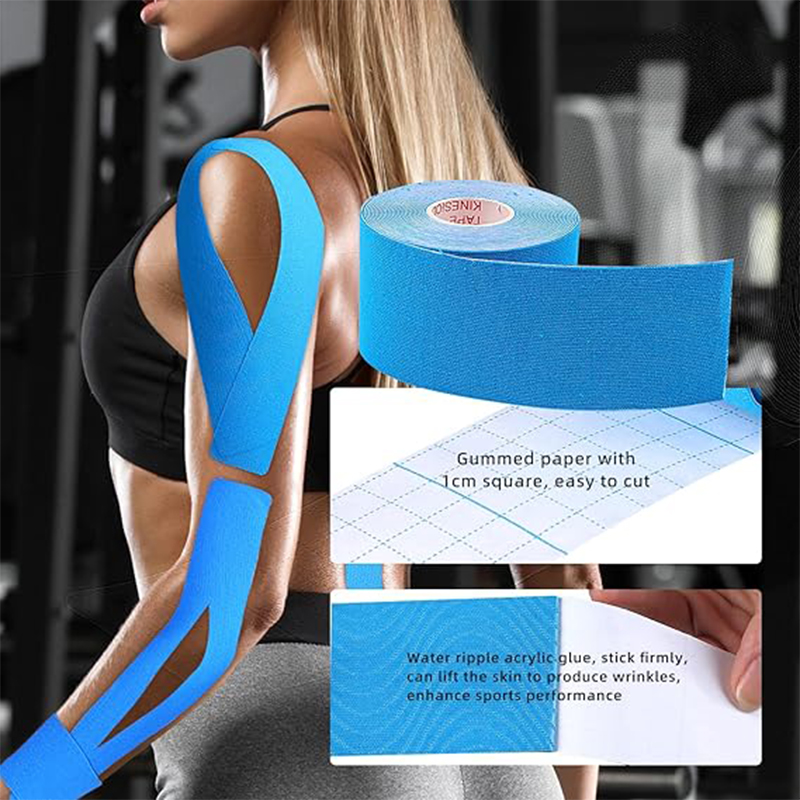 Premium Kinesiology Tape for Sport & Therapy - Blue - Image 3