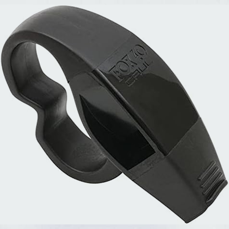 Professional Sports Referee Whistle with Grip Handle - Orange and Black - Image 2