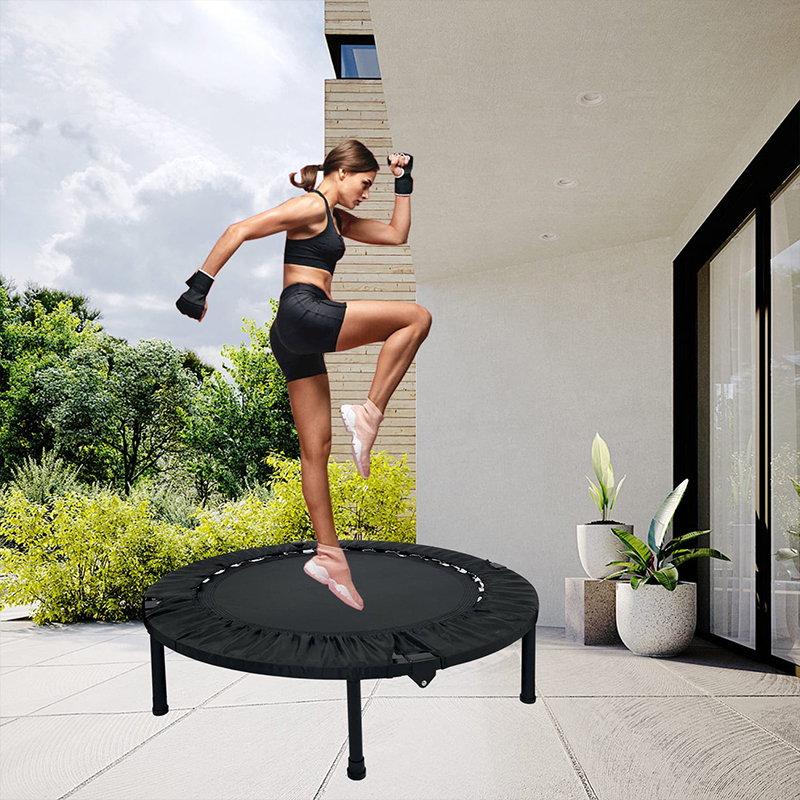 Foldable Fitness Trampoline with Adjustable Handlebar – Cardio and Core Trainer - Image 3