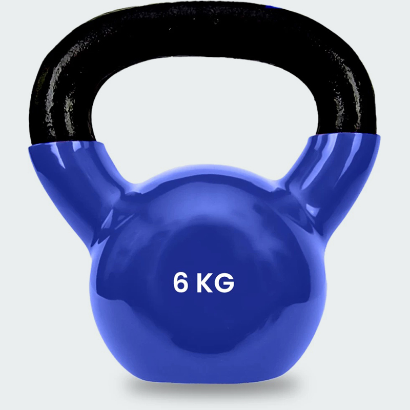 6KG Blue Vinyl Coated Cast Iron Kettlebell – Strength & Functional Training (Copy)